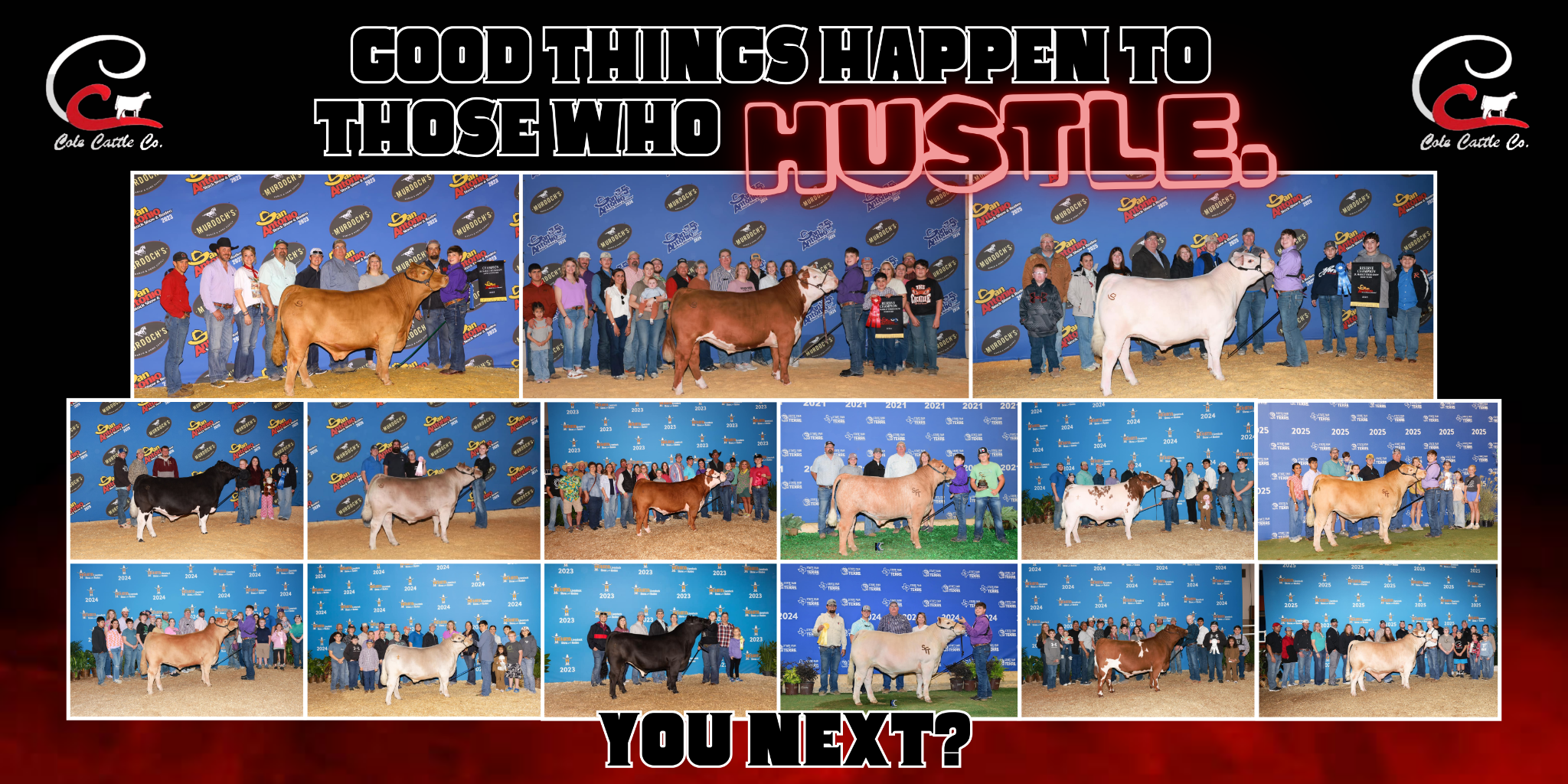 Cole Cattle Company Something To Be Proud Of sale success collage